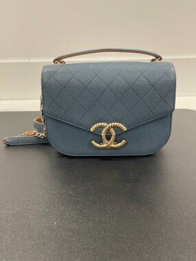 Chanel Paris-Cuba Hand/Shoulder Bag Blue (JB1465)